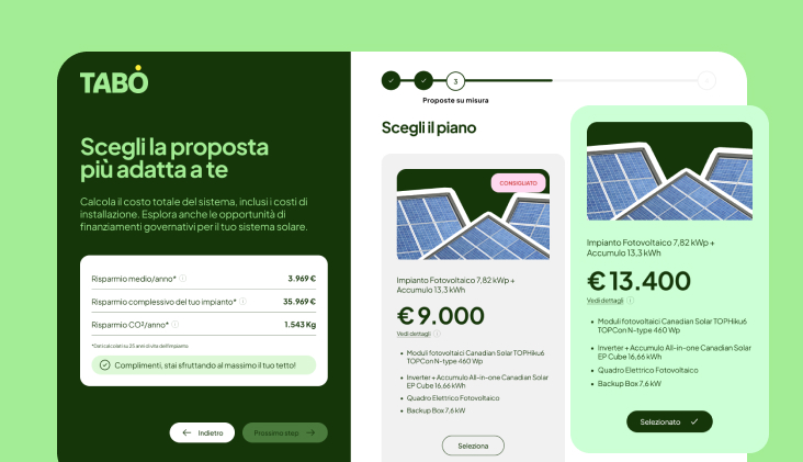Scegli la proposta su misura per te